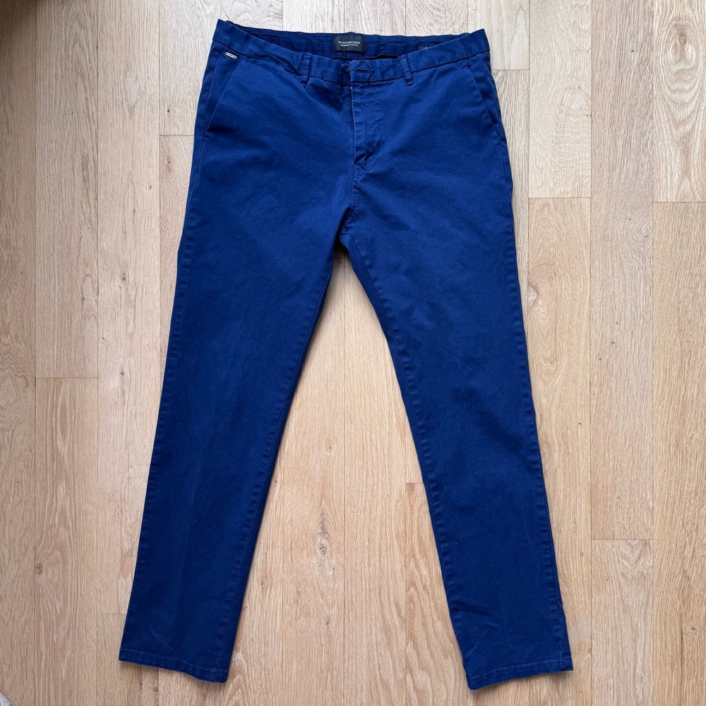 Scotch & Soda. Stuart cotton pants. Blue. Size: 34x32